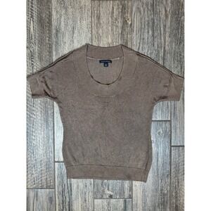 Banana Republic Brown Knit Short Sleeve Top Women's M Scoop Neck‎ Casual